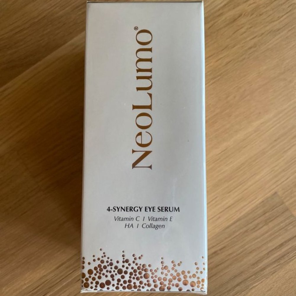 NEOLUMO 4-SYNERGY EYE SERUM-VITAMIN C & E+HA+COLLAGEN-1.0 fl oz/30 ml-NEW-SEALED